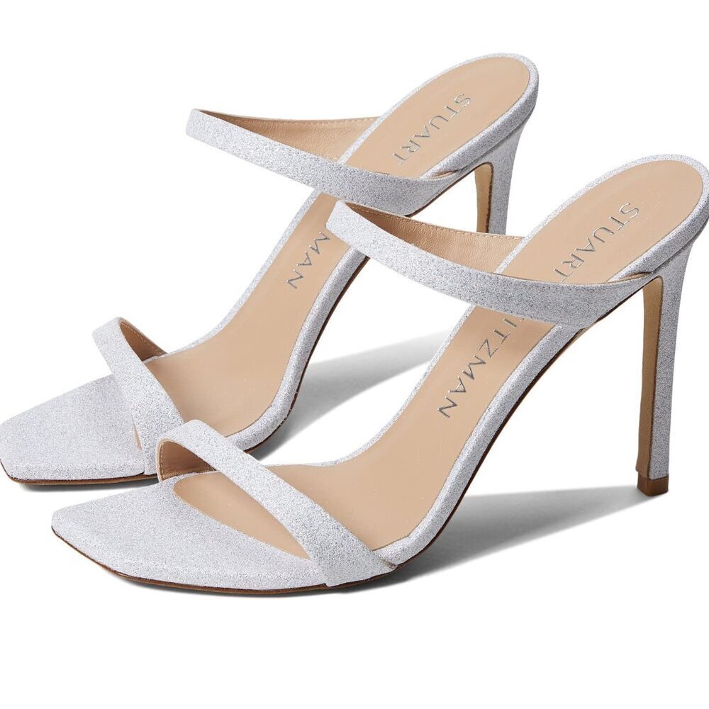 Stuart Weitzman Aleena 100 White heeled sandals  SAVE $190.00